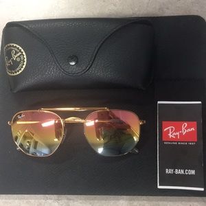 Ray Ban Marshal Pink Gradient Rainbow Aviators 🌈